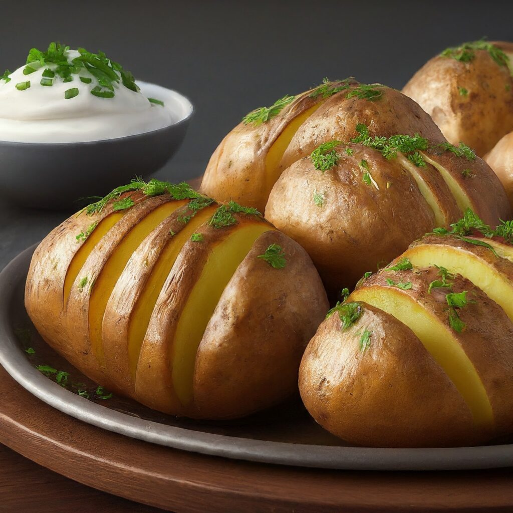 This recipe for crispy baked potatoes delivers golden-brown perfection with a crunchy exterior and fluffy interior. By following simple steps like preheating the oven, choosing the right potatoes, and seasoning generously, you can achieve potatoes that are crispy on the outside and tender on the inside.