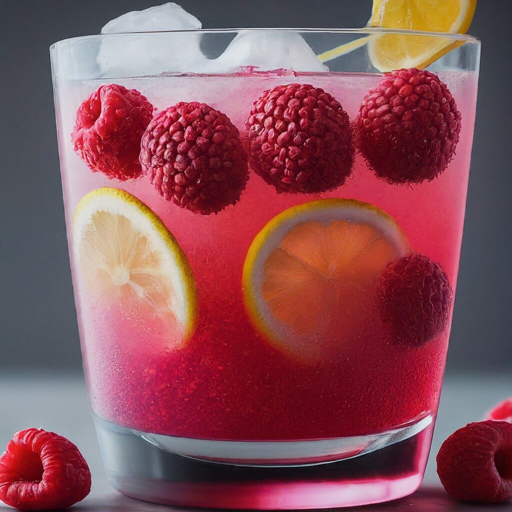 Quench your thirst with the refreshing tang of Sparkling Raspberry Lemonade. Combining freshly squeezed lemon juice with sweet raspberries and crisp sparkling water, this vibrant beverage is perfect for sunny days and special occasions. Cheers to a cool and invigorating sip!