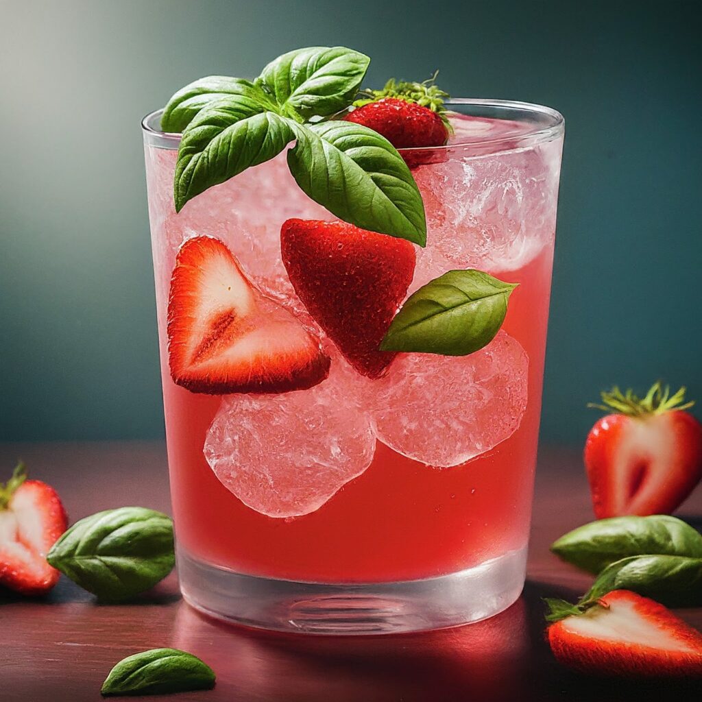 Blend fresh strawberries and basil to create a flavorful puree, then combine with freshly squeezed lemon juice and sugar. Chill, serve over ice, and garnish for a refreshing twist on classic lemonade!