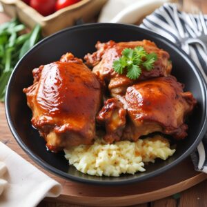 BBQ Chicken Thighs Crockpot Recipe: Simple Crockpot BBQ! - The Fresh ...