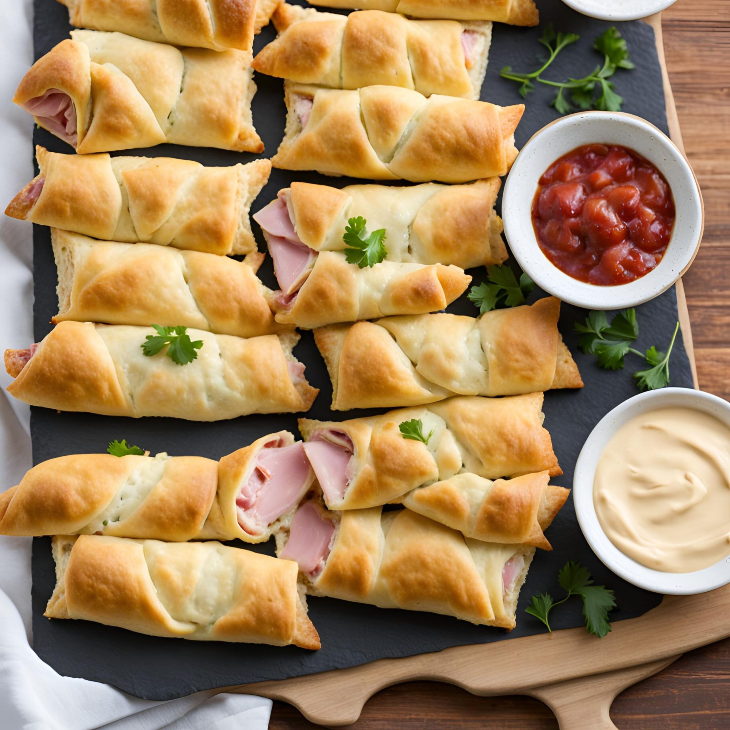 Ham and Cheese Crescent Roll-Up Recipe: Quick Party Snack!
