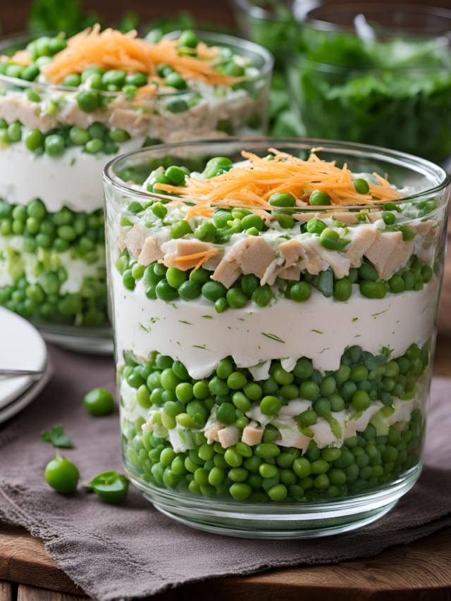 Layered Pea Salad: Fresh Layered Pea Salad! - The Fresh Man cook