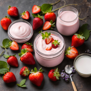 homemade strawberry yogurt