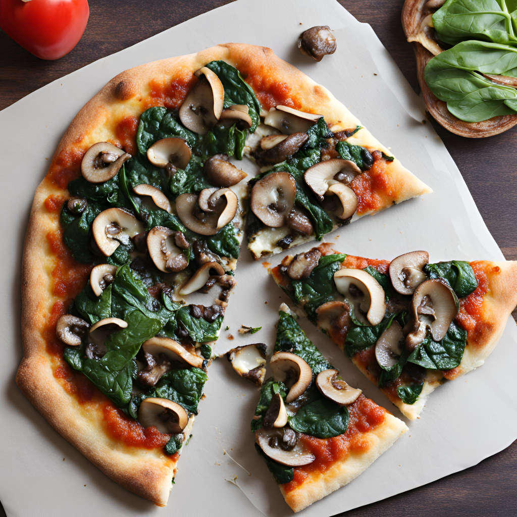 Spinach Mushroom Pizza: A Healthy Spinach Delight! - The Fresh Man cook