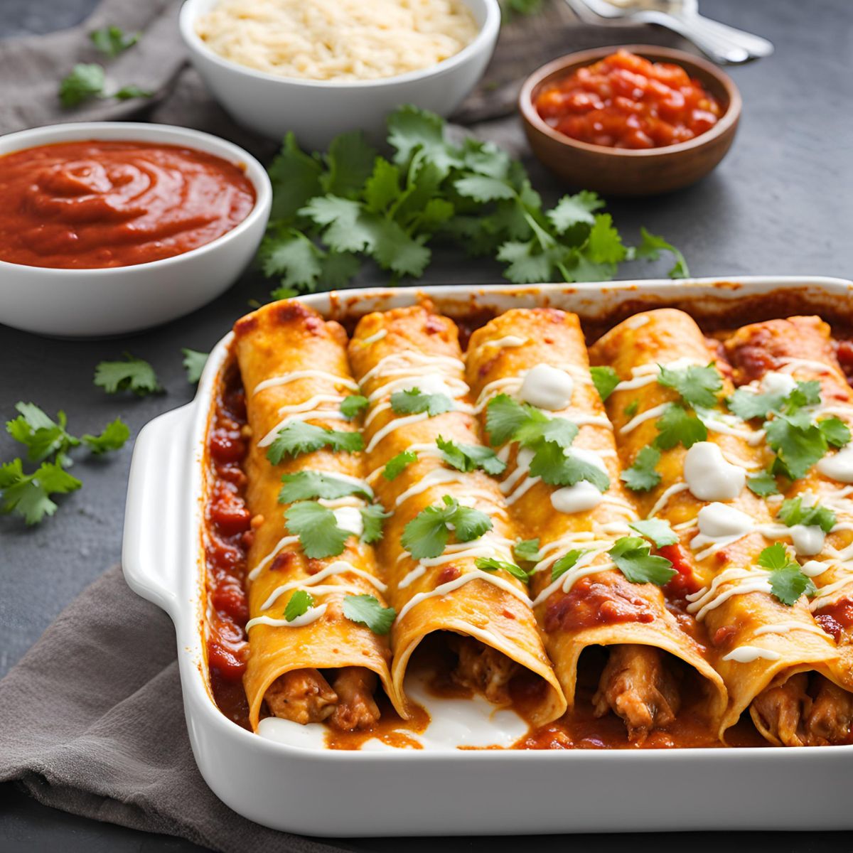 Chicken Enchiladas with Red Sauce Recipe: Savory and Satisfying!
